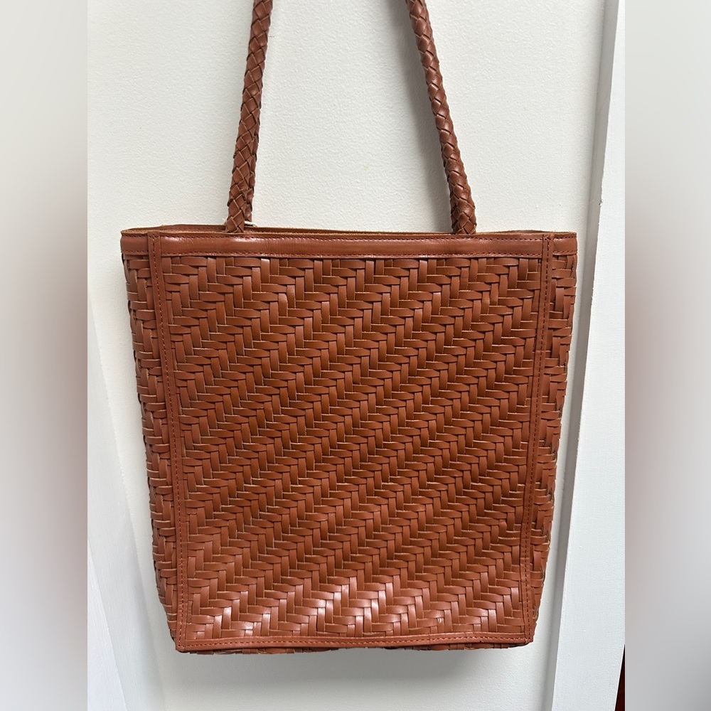 Woven Tan Tote Bag - Bembien